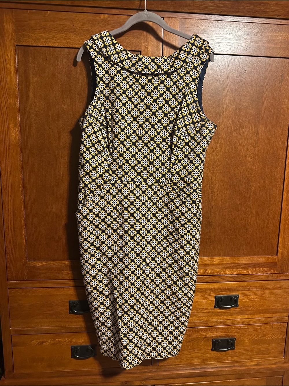 Boden Yellow and White Floral Sheath Dress
